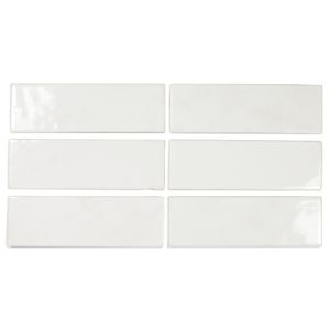 Porcelanato Bejmar Biscuit White Brillante 5x15 cm