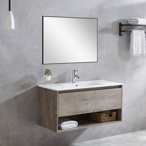 Mueble de Baño Queen 1 Cajón y Repisa Grey Stone con Lavamanos 800 mm