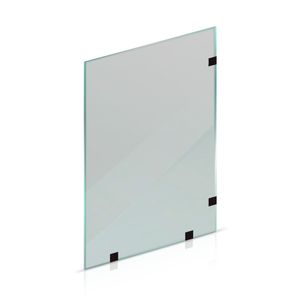 Mampara Fija Fosco Negro Mate 800x1900 mm