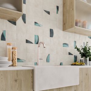 Porcelanato Pottery Square Beige Mate Antideslizante 15x15 cm
