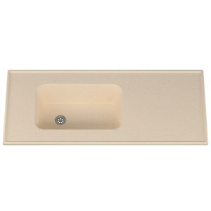 Cubierta De Mármol Sintético con Lavaplatos Beige 1200x530 mm