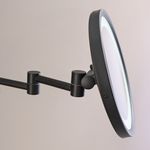 Baños-Espejo-Muro-Redondo-con-Aumento-y-Led-Negro-Mate