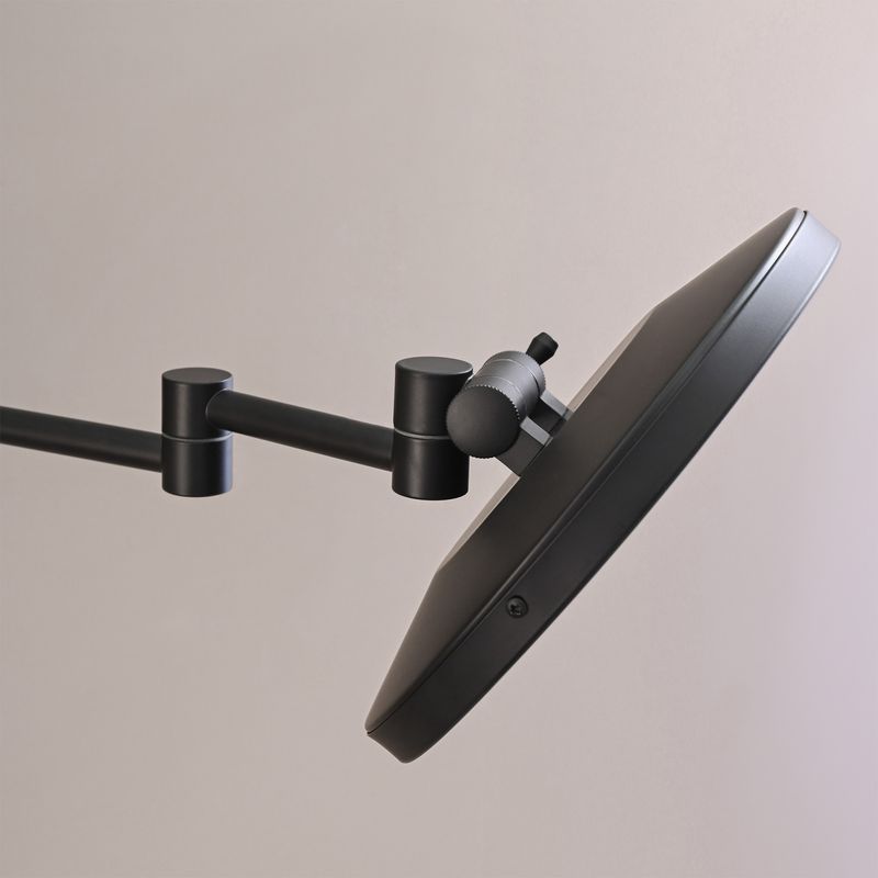 Baños-Espejo-Muro-Redondo-con-Aumento-y-Led-Negro-Mate