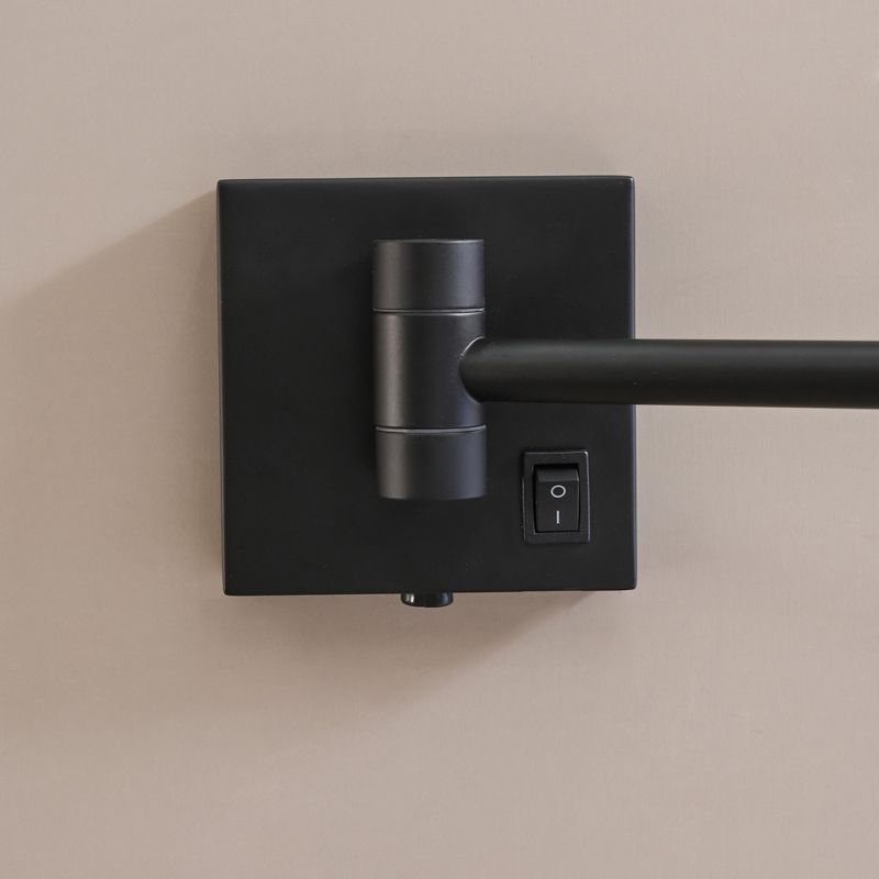 Baños-Espejo-Muro-Redondo-con-Aumento-y-Led-Negro-Mate