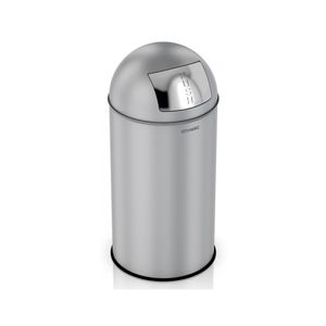 Basurero Pompei con Tapa Presion Satinado 40 lts
