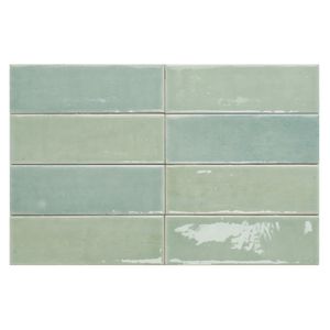 Cerámica Muro Colour Notes Kiwi Verde Brillante 4x12.5 cm