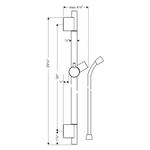 Baños-Barra-de-Ducha-Negro-Mate--900-mm-con-Flexible