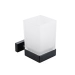 Baños-Portavaso-Atlas-a-Muro-Vaso-Vidrio-Negro-Mate
