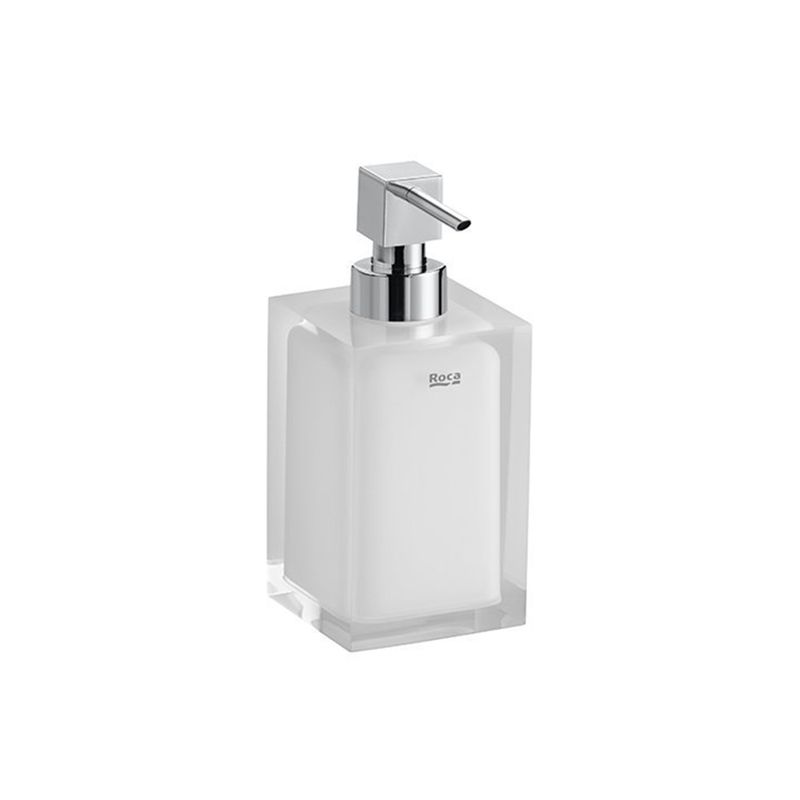 Baños-Dispensador-Ice-Jabon-Encimera-Blanco-Mate--Cromado