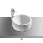 Baños-Lavamanos-Sobre-Cubierta-Circular-Terra-Blanco-390-mm