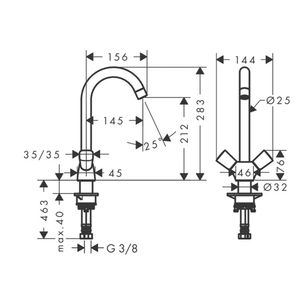 Grifería Cocina Logis M31 Bimando 1 Jet 71280000 Cromo