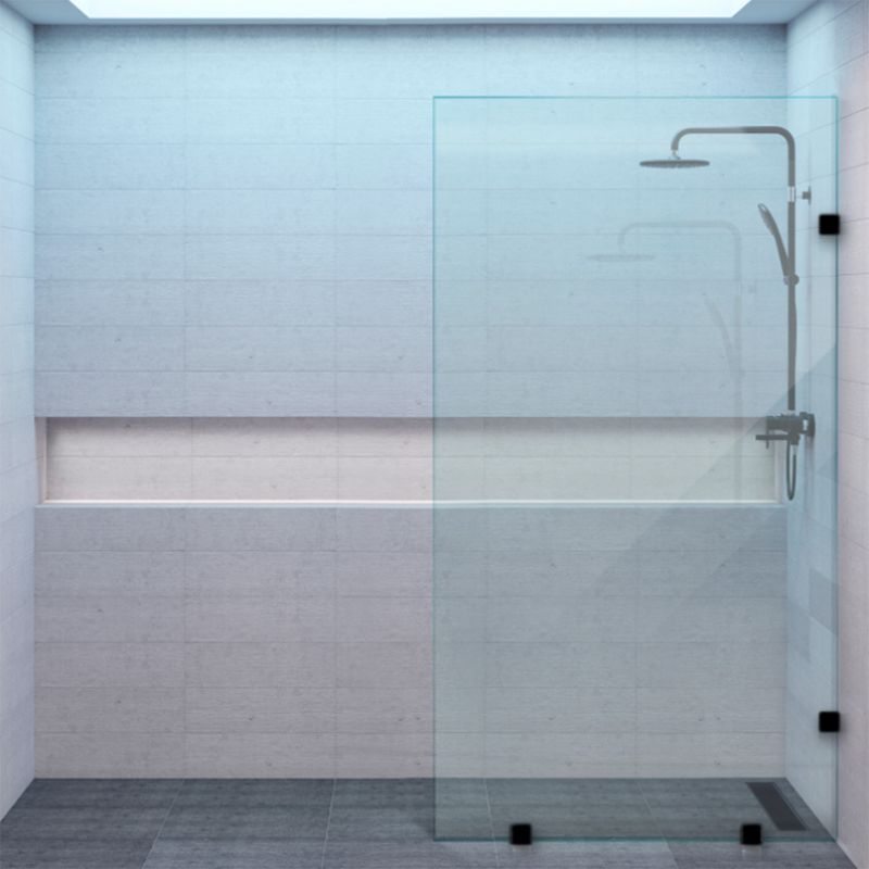 Baños-Mampara-Civita-con-vidrio-fijo-terminaciones-negro-mate-900x1900-mm