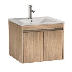 Mueble de Baño Nepal 2 Puertas con Lavamanos Desarmado Light Oak 600 mm
