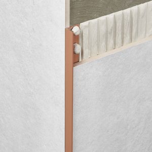 Perfil L Novosuelo Aluminio Touch Rosado Mate 10x2500 mm
