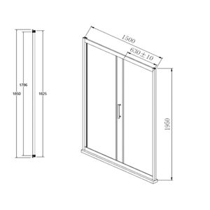 Mampara  Aura Brushed de Corredera 1600x1950 mm