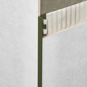 Perfil L Novosuelo Aluminio Touch Verde Mate 10x2500 mm
