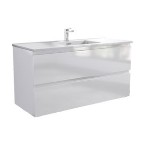 Mueble de Baño Albany 2 Cajones White Glossy 1190x450x600 mm
