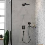 Baños-Plato-Ducha-Raindance-E-Cuadrado-30-cm-1-Jet-C-Brazo-26238670-Negro-Mate