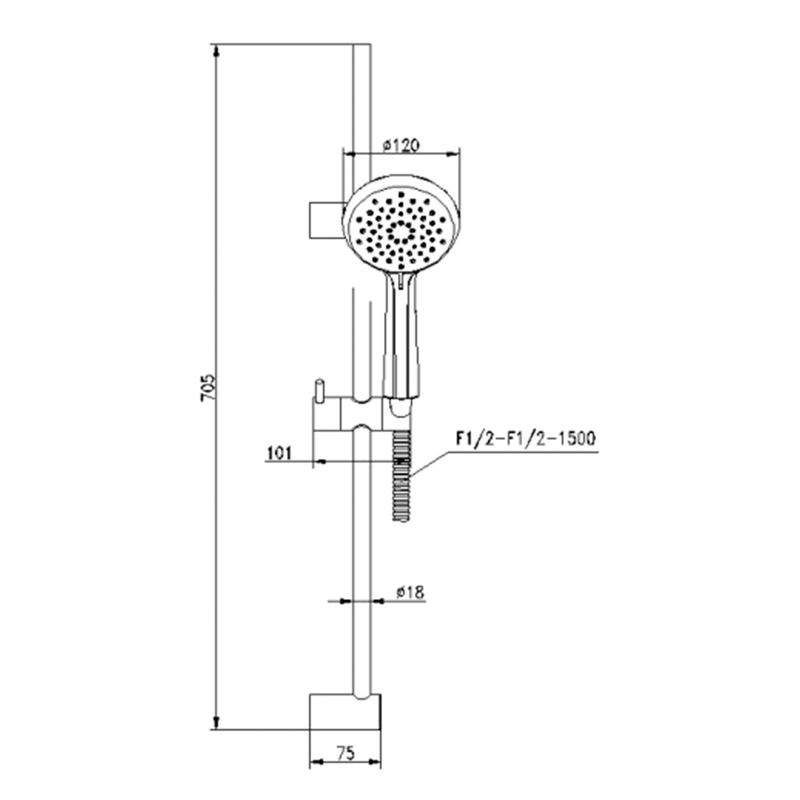 Baños-Set-Barra-Ducha-Luxor-Brushed-Nickel