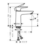 Baños-Griferia-Lavamanos-Talis-E-11-Cm-con-Desague-71711000-Cromo