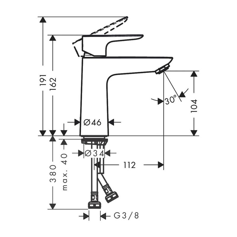 Baños-Griferia-Lavamanos-Talis-E-11-Cm-con-Desague-71711000-Cromo