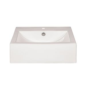 Lavamanos San con Rebalse Semiempotrar Rectangular Blanco