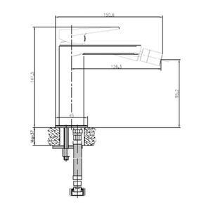 Grifería Bidé Luxor Coldstart S/Desagüe Cromo