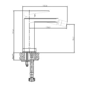 Grifería Bidé Luxor Coldstart S/Desagüe Brushed Nickel