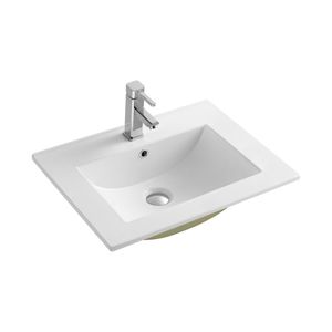 Lavamanos Delfos-N con Rebalse Sobremesada Rectangular Blanco 600x470x180 mm