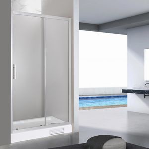 Mampara Ducha Receptáculo Clover 1 Puerta Fija Mate 1400x1980 mm