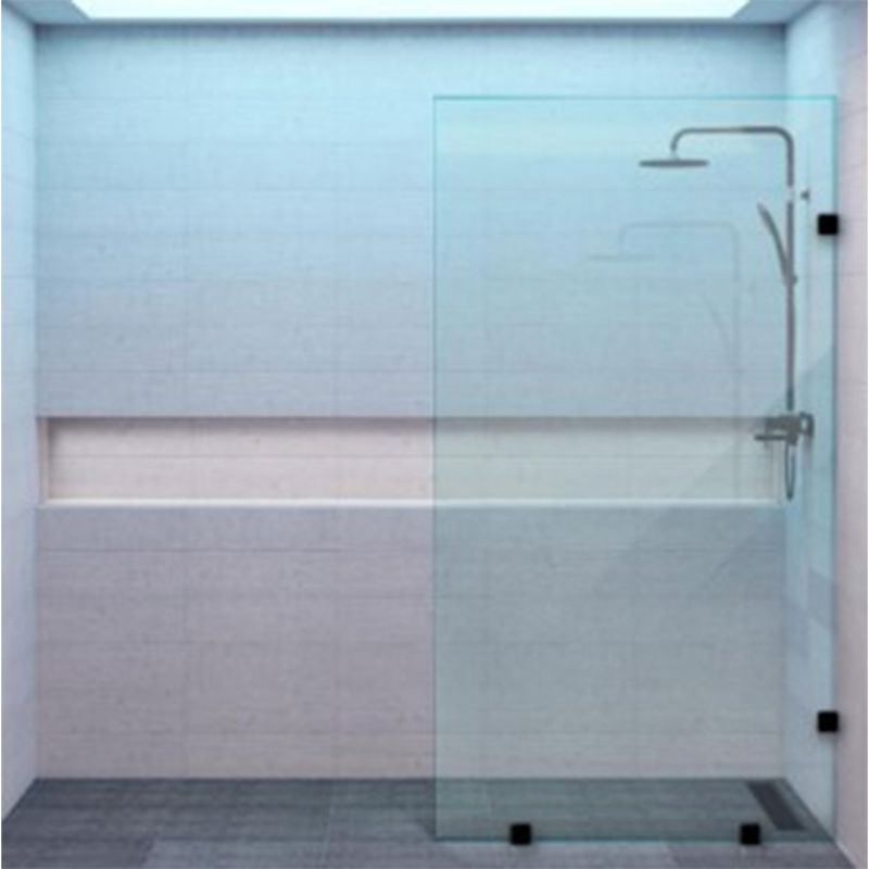 Baños-Mampara-de-Ducha-Civita-con-Vidrio-Fijo-Terminaciones-Negro-Mate-800x1900-mm