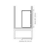 Baños-Mampara-de-Ducha-Civita-con-Vidrio-Fijo-Terminaciones-Negro-Mate-800x1900-mm