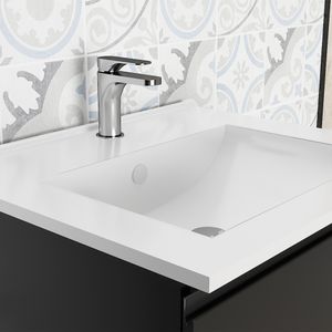 Lavamanos Delfos-N con Rebalse Sobremesada Rectangular Blanco 510x465x165 mm
