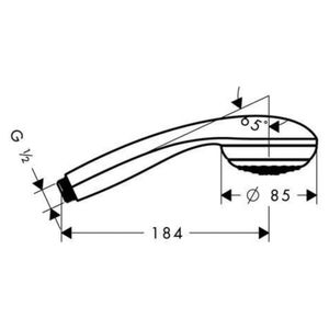 Ducha Fono Crometta 9 cm 1 Jet 28585000 Cromo