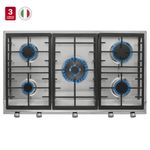 Cocina-Encimera-Inoxidable-Gas-5q-Doble-Anillo-Empotrada-90-cm