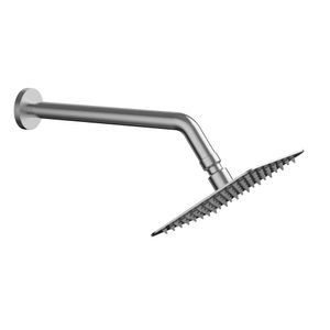 Plato Ducha Stellar Cuadrado 15 cm 1 Jet C/Brazo Brushed