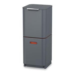 Basurero Reciclaje Totem 2 Grafito Orange 40 Lt