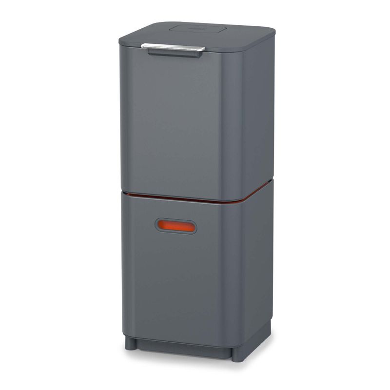 Cocina-Basurero-Reciclaje-Totem-2-Grafito-Orange-40-Lt