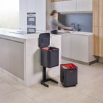 Cocina-Basurero-Reciclaje-Totem-2-Grafito-Orange-40-Lt