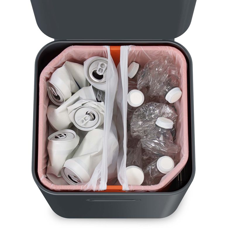 Cocina-Basurero-Reciclaje-Totem-2-Grafito-Orange-40-Lt