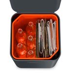 Cocina-Basurero-Reciclaje-Totem-2-Grafito-Orange-40-Lt
