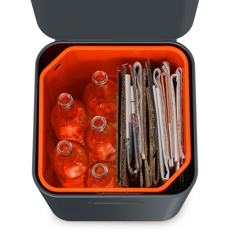 Cocina-Basurero-Reciclaje-Totem-2-Grafito-Orange-40-Lt