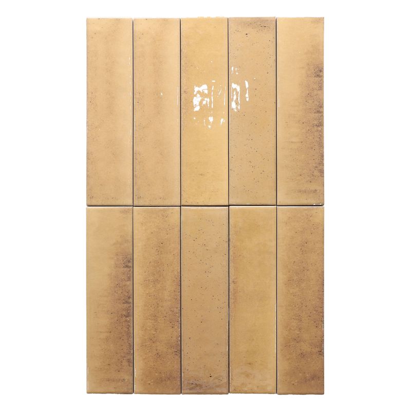 Pisos-y-Muros-Porcelanato-Nomad-Ochre-Amarillo-Brillante-6x24-cm