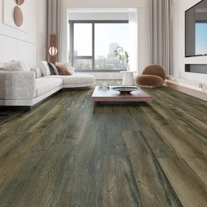 Piso Vinílico SPC Delhi Latte C/Bisel 180x1220 mm