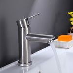 Baños-Griferia-Lavamanos-New-home-12-cm-S-Desague-Brushed