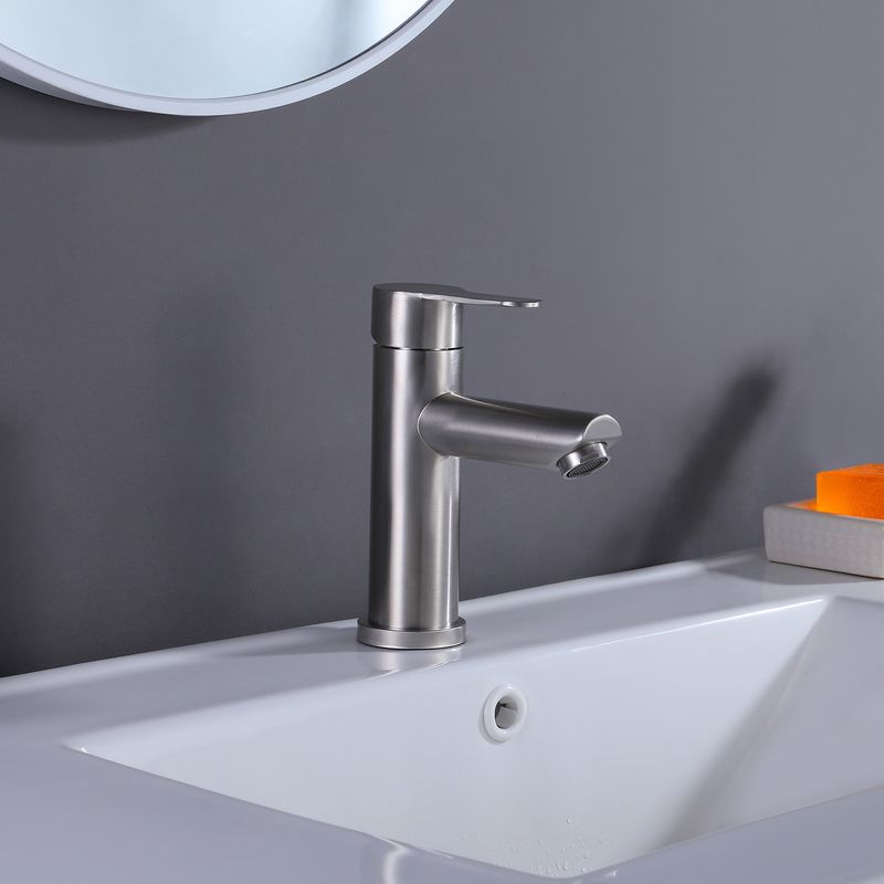 Baños-Griferia-Lavamanos-New-home-12-cm-S-Desague-Brushed