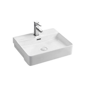 Lavamanos San Slim Semi Empotrada 50 Cm con Rebalse Blanco