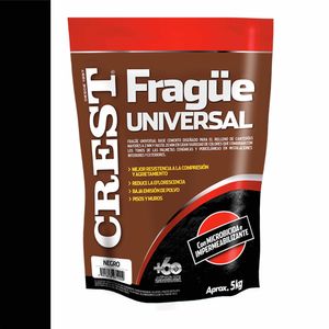 Fragüe Porcelanato y Cerámica Crest Negro 5 Kg