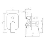 Baños-Mezclador-Tina-Luxor-Empotrado-2-Vias-Brushed-Nickel
