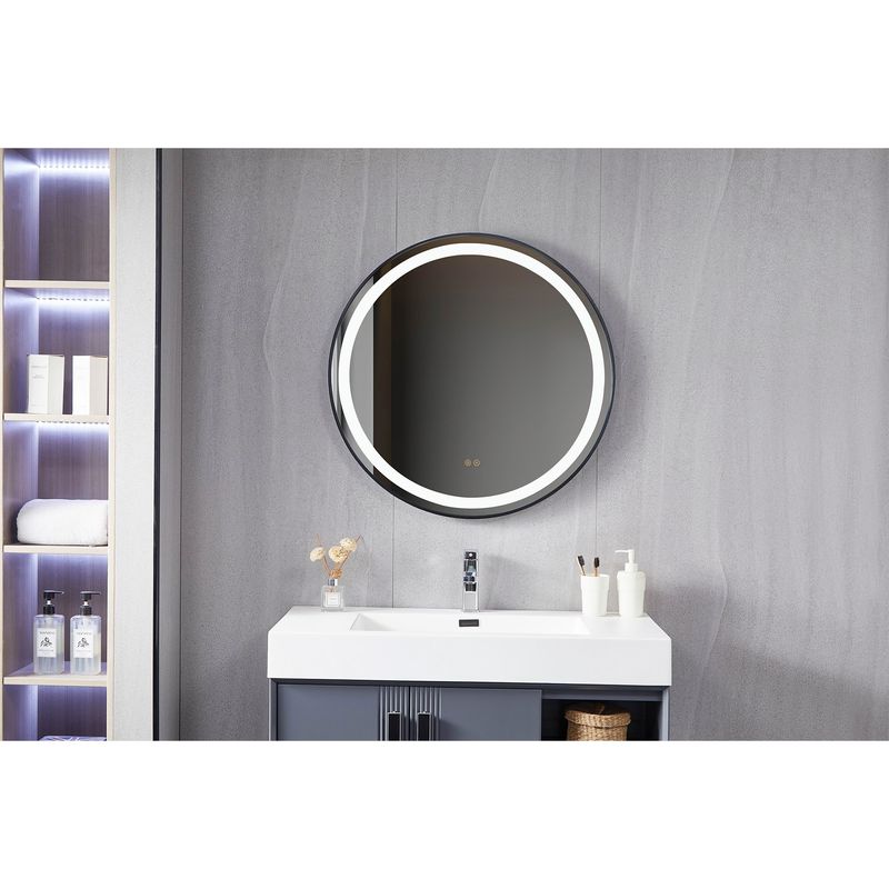 Baños-Espejo-Urban-Negro-800-mm-con-Led-y-Desempañante